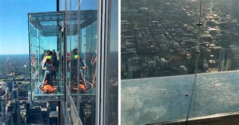 sears tower glass floor shatters